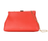 Cannes Slim Clutch On Chain, &pound;195, Handbags, Red, Leather, Front view